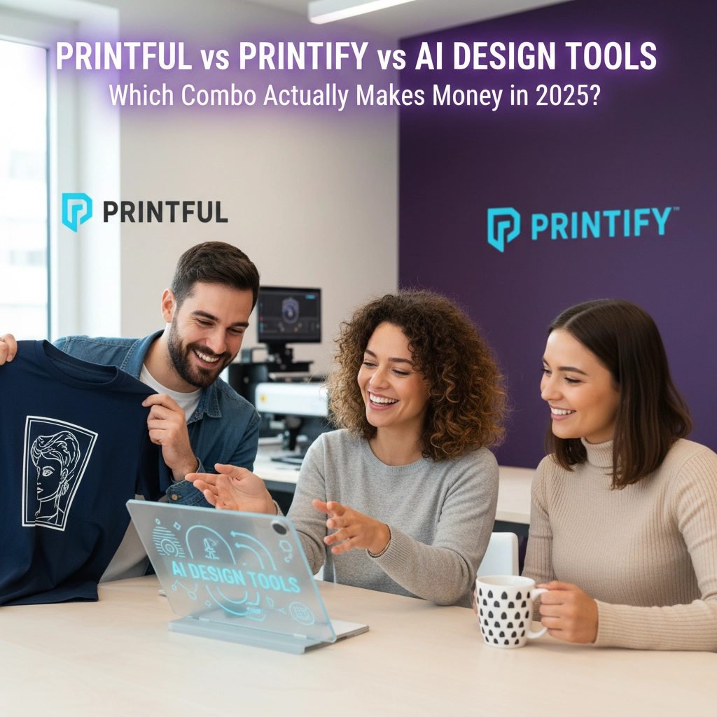 Printful vs Printify vs AI Design Tools: Which Combo Actually Makes Money in 2025?